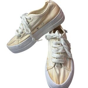 Nordstrom Brass Plum Platform Sneaker Shoes Women’s 6.5 Lace Up READ